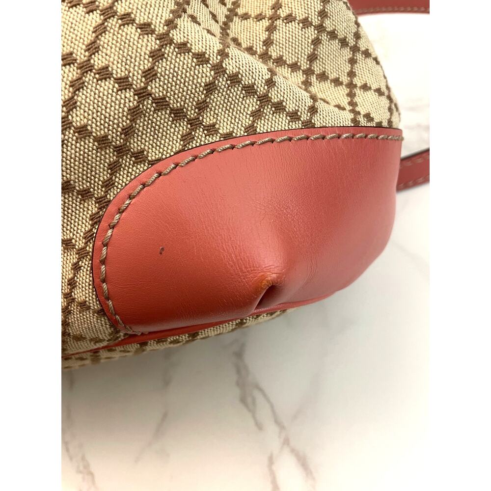 Gucci Diamante Canvas Sukey 2-Way Leather Trim Satchel/Top Handle Bag EUC - Picture 14 of 17